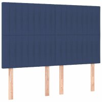 vidaXL Boxspringbett mit Matratze Blau 140x190 cm Stoff