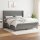 vidaXL Boxspringbett mit Matratze Dunkelgrau 160x200 cm Stoff