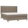 vidaXL Boxspringbett mit Matratze Taupe 180x200 cm Stoff