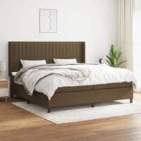 vidaXL Boxspringbett mit Matratze Dunkelbraun 200x200 cm Stoff