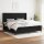 vidaXL Boxspringbett mit Matratze Schwarz 200x200 cm Stoff