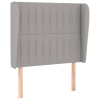 vidaXL Boxspringbett mit Matratze Hellgrau 90x190 cm Stoff