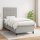 vidaXL Boxspringbett mit Matratze Hellgrau 90x190 cm Stoff