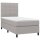 vidaXL Boxspringbett mit Matratze Hellgrau 90x190 cm Stoff