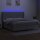 WOWONA Boxspringbett mit Matratze &amp; LED Hellgrau 200x200 cm Stoff