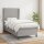 vidaXL Boxspringbett mit Matratze Hellgrau 90x190 cm Stoff