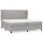 WOWONA Boxspringbett mit Matratze Hellgrau 200x200 cm Stoff