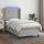 vidaXL Boxspringbett mit Matratze &amp; LED Hellgrau 90x190 cm Stoff