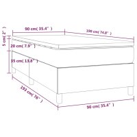 vidaXL Boxspringbett mit Matratze Hellgrau 90x190 cm Stoff