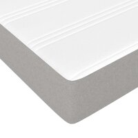 vidaXL Boxspringbett mit Matratze Hellgrau 90x190 cm Stoff