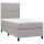 vidaXL Boxspringbett mit Matratze Hellgrau 90x190 cm Stoff