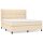 vidaXL Boxspringbett mit Matratze Creme 180x200 cm Stoff