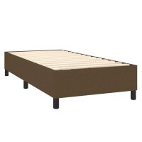 WOWONA Boxspringbett mit Matratze Dunkelbraun 90x190 cm Stoff