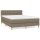 vidaXL Boxspringbett mit Matratze Taupe 140x200 cm Stoff