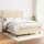 WOWONA Boxspringbett mit Matratze Creme 140x190 cm Stoff