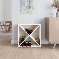 vidaXL Weinregal Wei&szlig; 62x25x62 cm Massivholz Kiefer