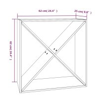 vidaXL Weinregal Wei&szlig; 62x25x62 cm Massivholz Kiefer