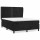 vidaXL Boxspringbett mit Matratze Schwarz 140x190 cm Samt