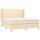 vidaXL Boxspringbett mit Matratze Creme 180x200 cm Stoff