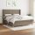 vidaXL Boxspringbett mit Matratze Taupe 180x200 cm Stoff