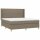 vidaXL Boxspringbett mit Matratze Taupe 180x200 cm Stoff