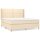 vidaXL Boxspringbett mit Matratze Creme 180x200 cm Stoff