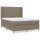 vidaXL Boxspringbett mit Matratze Taupe 140x200 cm Stoff