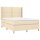 vidaXL Boxspringbett mit Matratze Creme 140x200 cm Stoff