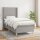 vidaXL Boxspringbett mit Matratze Hellgrau 90x200 cm Stoff