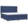 vidaXL Boxspringbett mit Matratze Blau 160x200 cm Stoff