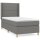 vidaXL Boxspringbett mit Matratze Dunkelgrau 90x200 cm Stoff