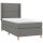 vidaXL Boxspringbett mit Matratze Dunkelgrau 90x200 cm Stoff