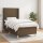 vidaXL Boxspringbett mit Matratze Dunkelbraun 90x200 cm Stoff