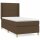 vidaXL Boxspringbett mit Matratze Dunkelbraun 90x200 cm Stoff