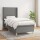 vidaXL Boxspringbett mit Matratze Dunkelgrau 100x200 cm Stoff