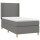 vidaXL Boxspringbett mit Matratze Dunkelgrau 100x200 cm Stoff