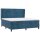 vidaXL Boxspringbett mit Matratze Dunkelblau 160x200 cm Samt