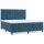 vidaXL Boxspringbett mit Matratze Dunkelblau 160x200 cm Samt