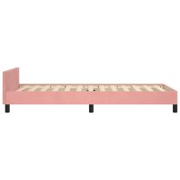 vidaXL Bettgestell mit Kopfteil Rosa 90x190 cm Samt