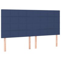 vidaXL Boxspringbett mit Matratze Blau 180x200 cm Stoff