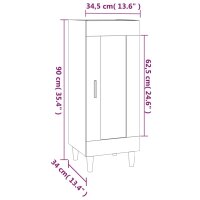 vidaXL Sideboard R&auml;uchereiche 34,5x34x90 cm Holzwerkstoff