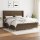 vidaXL Boxspringbett mit Matratze Dunkelbraun 160x200 cm Stoff