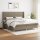 WOWONA Boxspringbett mit Matratze Taupe 200x200 cm Stoff