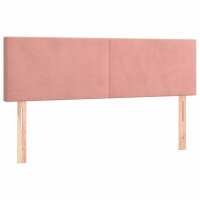 vidaXL Boxspringbett mit Matratze Rosa 140x200 cm Samt