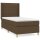 vidaXL Boxspringbett mit Matratze Dunkelbraun 90x190 cm Stoff