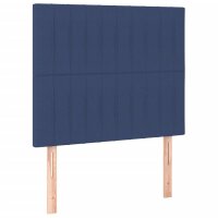 vidaXL Boxspringbett mit Matratze Blau 90x190 cm Stoff