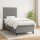 WOWONA Boxspringbett mit Matratze Dunkelgrau 80x200 cm Stoff