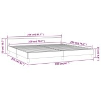 vidaXL Bettgestell mit Kopfteil Gr&uuml;n 200x200 cm Stoff