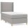 vidaXL Boxspringbett mit Matratze Hellgrau 90x200 cm Stoff