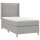 vidaXL Boxspringbett mit Matratze Hellgrau 90x200 cm Stoff